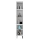 Ver imagem 6 de Armário Paneleiro 2 Portas Almofada Americana 5 Prateleiras 40x222cm TM1339 Grazi MDF Branco