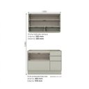 Ver imagem 3 de Cozinha Compacta 2 Peças Fineze em MDF Areia