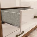 Ver imagem 7 de Guarda-Roupa Solteiro 3 Portas com Espelho Açaí Off White/Cinamomo