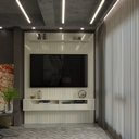 Ver imagem 1 de Painel Ripado para Tv até 75 Polegadas Intense com Nicho 184cm
