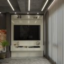 Ver imagem 1 de Painel Ripado para Tv até 75 Polegadas Intense com Nicho 180cm