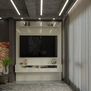 Painel Ripado para Tv até 75 Polegadas Intense com Nicho 180cm