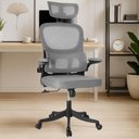Ver imagem 2 de Kit 4 Cadeiras de Escritório Executiva Viena com Regulagem de Altura - Cinza/preto