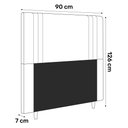 Ver imagem 4 de Cabeceira Cama Box Solteiro Ferrara 90cm Suede Preto - Desk Design