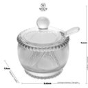 Ver imagem 3 de 5 Açucareiros Pearl de Vidro Cristal 200ml com Colher Porta Açúcar Wolff Refinado
