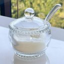 Ver mais imagens de 5 Açucareiros Pearl de Vidro Cristal 200ml com Colher Porta Açúcar Wolff Refinado