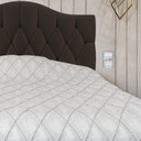 Ver imagem 6 de Cabeceira Cama Solteiro Botões Provençal Café Suede com Pés 120cm Altura Rbl