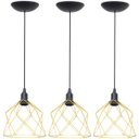 Ver imagem 1 de 3 Pendentes Aramado Cálice Luminária Lustre Teto Retrô Vintage Industrial Balcão Dourado