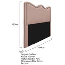 Ver imagem 5 de Cabeceira Queen Bari P02 160 cm Para Cama Box Suede Rosê
