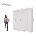 Ver imagem 4 de Guarda Roupa Maya 6 Portas Flex 3 Gavetas em MDF
