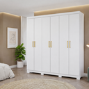Ver imagem 1 de Guarda Roupa Maya 6 Portas Flex 3 Gavetas em MDF