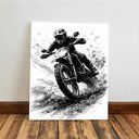 Ver imagem 5 de Kit 3 Quadro Decorativo Motocross Trilha Off Road Enduro Moderno 28x20cm