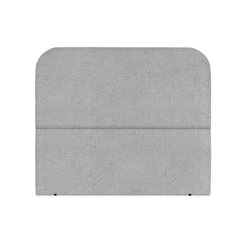Cabeceira Estofada Solteiro Alana 140cm Boucle Cinza com Frame