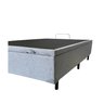 Base Box com Baú Casal Linho Cinza 1,38 X 1,88 Reforçada - 7