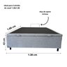 Base Box com Baú Casal Linho Cinza 1,38 X 1,88 Reforçada - 4