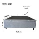 Ver imagem 4 de Base Box com Baú Casal Linho Cinza 1,38 X 1,88 Reforçada