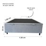 Base Box com Baú Casal Linho Cinza 1,38 X 1,88 Reforçada - 5