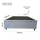 Ver imagem 5 de Base Box com Baú Casal Linho Cinza 1,38 X 1,88 Reforçada