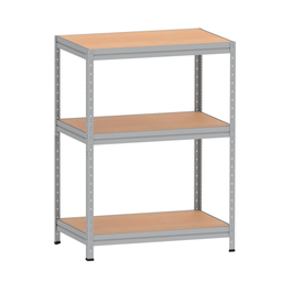 Estante Pesada Prateleira de Madeira Pandin 1,25 X 0,60 M Cinza Cristal - 1 Estante Pesada Prateleira de Madeira Pandin 1,25 X 0,60 M Cinza Cristal - 1