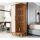 Ver imagem 1 de Cristaleira Louceira Sala de Jantar com Vidro Tucumã MDF Design Moderno