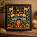 Ver imagem 2 de Quadro Benção para Meu Pai Amado 33x33cm Mold Preta