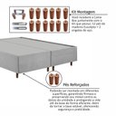 Ver imagem 7 de Cama Box Queen Estofada em Madeira Maciça Base Reforçada Santorini Espresso Móveis Cinza/Linho