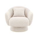 Ver imagem 1 de Poltrona Decorativa Fixa Orgânica para Sala de Estar Cogumelo Bouclê Moscow Off White Vimont Moveis