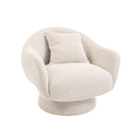 Ver imagem 2 de Poltrona Decorativa Fixa Orgânica para Sala de Estar Cogumelo Bouclê Moscow Off White Vimont Moveis