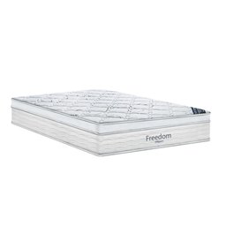 Cama Box Com Baú Casal + Colchão De Molas Ensacadas - Ortobom - Freedom 138x188x74cm Branco - 5