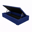 Ver imagem 1 de Base de Cama Box Baú Helena Solteiro 88 X 188 Cm Suede Azul Marinho Eli Móveis e Decoração