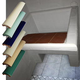 Kit 12 Cantoneiras P/ Piscina 3m Linear 3,5x25cm Azul Piscina - 4