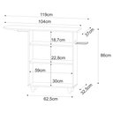 Ver imagem 4 de Tábua de Passar Com Balcão 2 Portas 1 Gaveta Larissa Castanho - Lumil Lumil Móveis