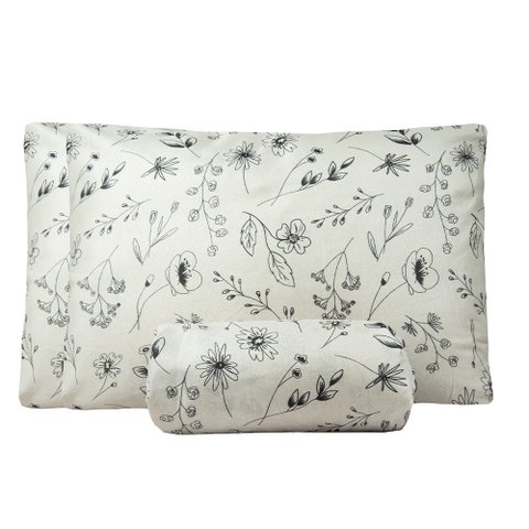 Jogo de Lençol Casal Padrão Bouti Basic Estampado 180 Fios 3 Peças - Minimal Floral Dona Zeze