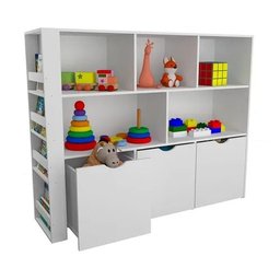 Estante Infantil com Livreiro Alma 100% Mdf (brinquedos Baús Livros) Woodcore - 4