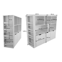 Estante Infantil com Livreiro Alma 100% Mdf (brinquedos Baús Livros) Woodcore - 8