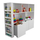 Ver imagem 1 de Estante Infantil com Livreiro Alma 100% Mdf (brinquedos Baús Livros) Woodcore
