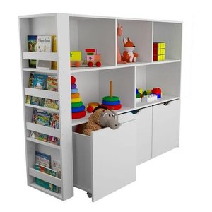 Estante Infantil com Livreiro Alma 100% Mdf (brinquedos Baús Livros) Woodcore