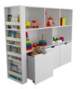 Ver imagem 1 de Estante Infantil com Livreiro Alma 100% Mdf (brinquedos Baús Livros) Woodcore