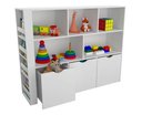 Ver imagem 3 de Estante Infantil com Livreiro Alma 100% Mdf (brinquedos Baús Livros) Woodcore