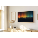 Ver imagem 1 de Quadro Decorativo N°236 140x80cm - Panorâmico Abstrato - Aurora Boreal - Madeira Clara - Rollflex