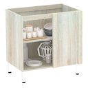 Ver imagem 2 de Balcão de Cozinha sem Tampo Canto Reto Luciane 80cm 1 Porta Luci Luciane Móveis