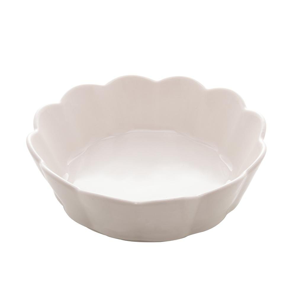 Cj 3 Bowls De Porcelana Pétala Branco Matt 14,5X5Cm