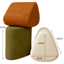 Ver imagem 5 de Kit 3 Puff Trevi Triangulo Decorativo Tecido Boucle Moderno para Sala Escritorio