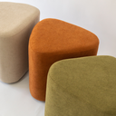 Ver imagem 4 de Kit 3 Puff Trevi Triangulo Decorativo Tecido Boucle Moderno para Sala Escritorio