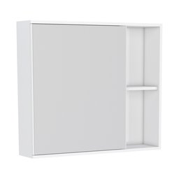 Espelheira para Banheiro em Madeira Caeté Calcare com Branco - Cozimax - 2