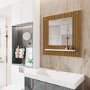 Ver imagem 1 de Espelheira de Banheiro Clio Branco Ripado - JM Casa dos Móveis