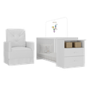 Ver imagem 2 de Berço Cômoda com Colchão Incluso e Poltrona de Amamentação Meu Bebê Multimóveis MP4096