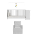 Ver imagem 6 de Berço Cômoda com Colchão Incluso e Poltrona de Amamentação Meu Bebê Multimóveis MP4096