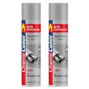 Ver imagem 1 de Kit 02 Tintas Spray 350ml Alta Temperatura Interno e Externo Secagem Rápida - Chemicolor