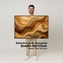 Ver imagem 5 de Quadro Abstrato Ondas de Terra Movimento em Tons Naturais